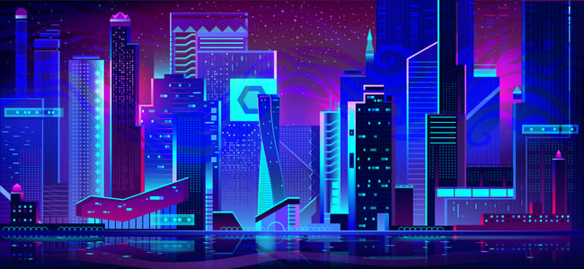 Futuristic city illustration