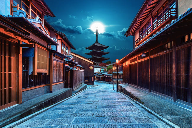 best video game landscapes traditional japanese street